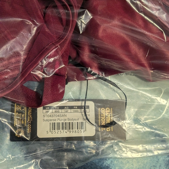 NEW Very Sexy Scantilly Curvy Kate Suspense Sheer Mesh Red Bodysuit Sz 38G Curvy - Picture 10 of 11